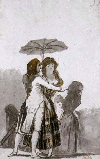 Francisco de goya y Lucientes Couple with Parasol on the Paseo France oil painting art